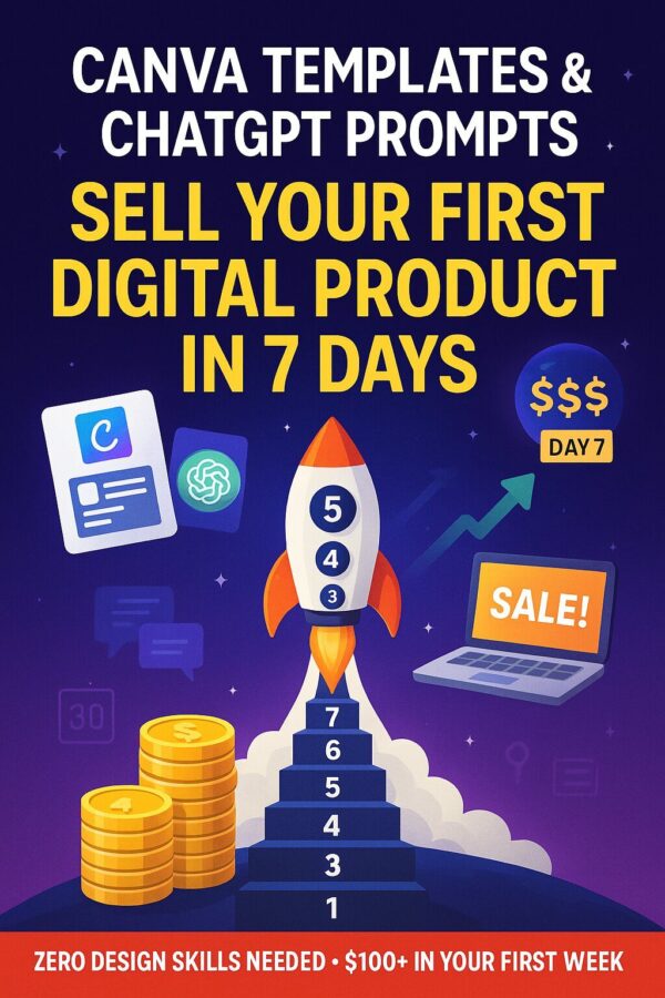 Canva Templates & ChatGPT Prompts: Sell Your First Digital Product in 7 Days