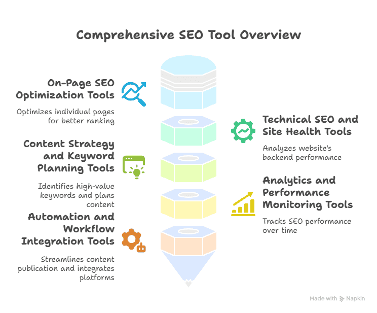 Categories of SEO Tools, Plugins and platforms